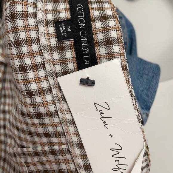 Brown plaid skirt - Picture 3 of 4